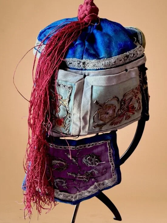 Antique Chinese Child’s Embroidered Tiger Hat Protective Festival Cap - Picture 6 of 16